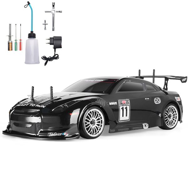 Carro elétrico / RC Carro elétrico RC HSP RC 4wd 1 10 On Road Racing Two Speed Drift Vehicle Toys 4x4 Nitro Gas Power High Hobby Controle Remoto 220829 240314