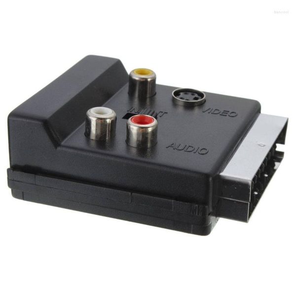 Cabos de computador SCART para o conversor de TV de vídeo AV de 3rca Jack com INTA/OUT 20 PIN 3 RCA S-Video Adaptter Cable Connector Plug