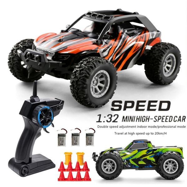 CAR RC ELECTRIC S801 S802 RC 1 32 2 4G Mini Controle remoto de alta velocidade Presente para meninos construídos em luzes LEDs duplas Shell Luminous Toy 220829