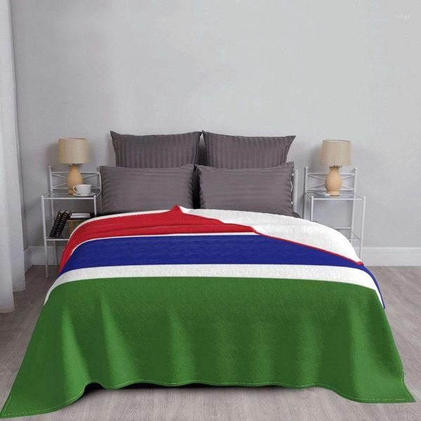 Coperte Face Flag Of Gambia Design A Selling Custom Print Flannel Soft Blanket Mascherina Per Il Viso Bandiera