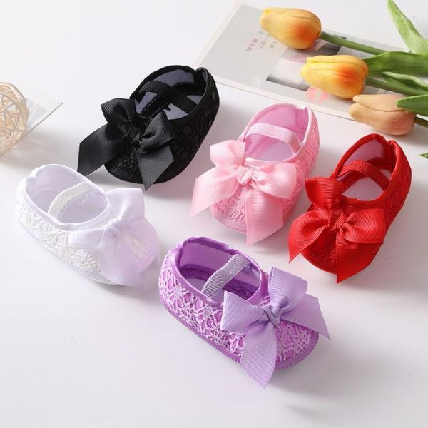 Sportschuhe 1 Paar mit Stirnband Säugling Baby Mädchen Satin Tuch Schleife Prinzessin Jahr Kleinkind weiche Sohle Set