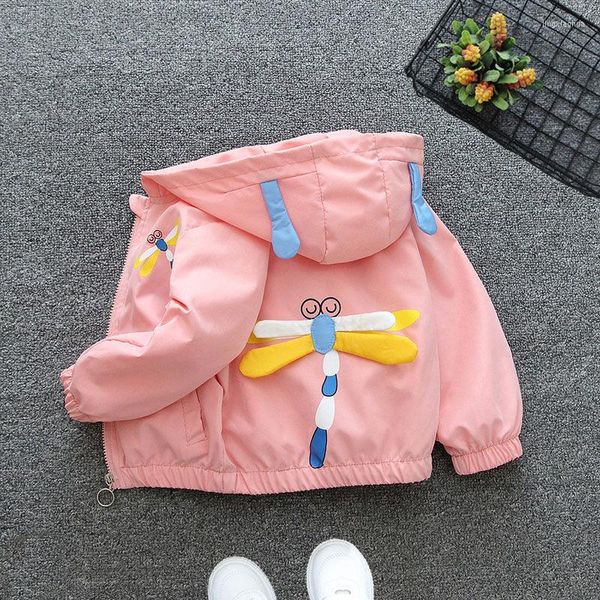 Jacken Libelle Mädchen Frühling Mit Kapuze Zipper Baby Mantel Herbst Casual Windjacke Junge Oberbekleidung Geburtstag Geschenk Kinder Kleidung