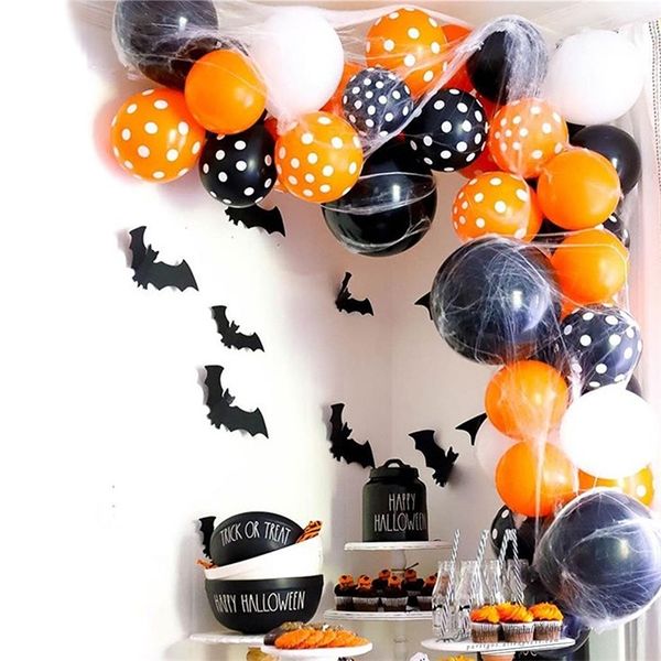 Другие мероприятия поставляют 42 пт. Черные апельсиновые воздушные шары в горошек Гарленд Комплект Воздушный шар воздушный шар арх Хэллоуин Украшения для вечеринок Хэллоуин Наклейки на бит декоры 220829