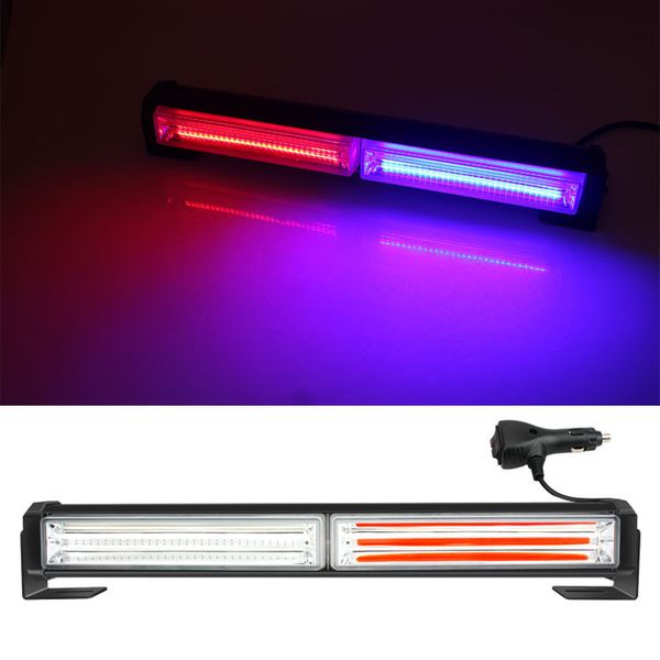 Luces antiniebla de advertencia para coche, luz LED de red de 12-24V, luces de emergencia de policía estroboscópicas COB, un remolque, rojo, azul, amarillo y blanco