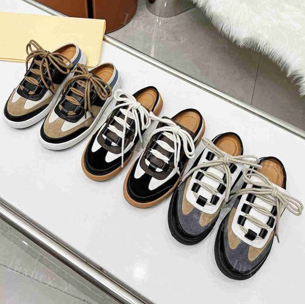 Scarpe casual di design Sneakers Time Out Sneakers da donna Sneaker in pelle di vitello stampata con apertura sul retro Con scatola