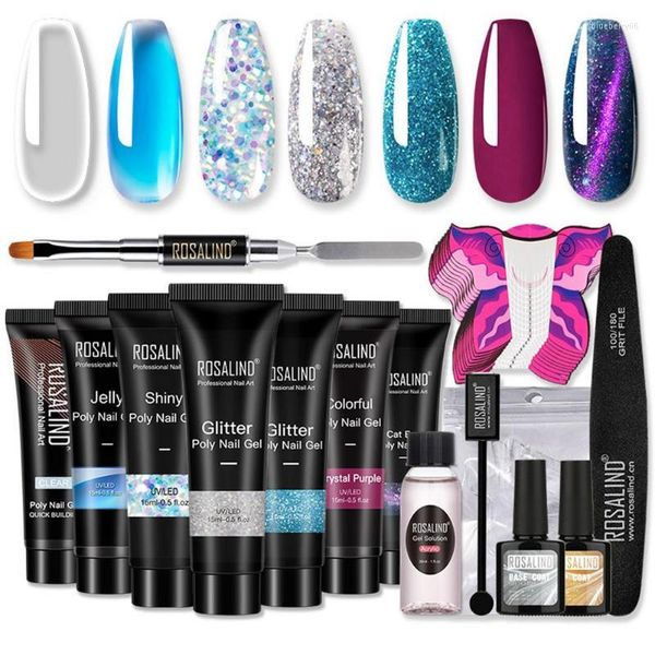 Kit per nail art Set per manicure acrilico Kit di estensione gel UV poli per unghie completo per kit semipermanente