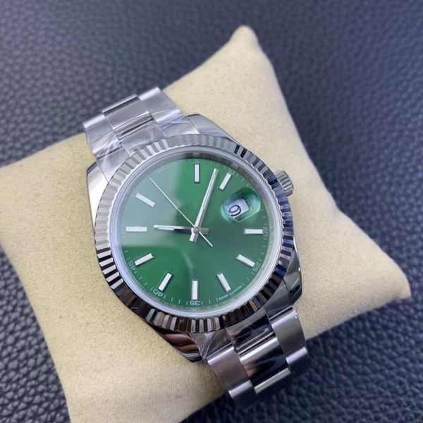 126334 Orologio da lavoro Cal. Movimento 3235 Cinturino in acciaio pregiato 904L 41MM Vetro zaffiro Verde menta Impermeabile OW