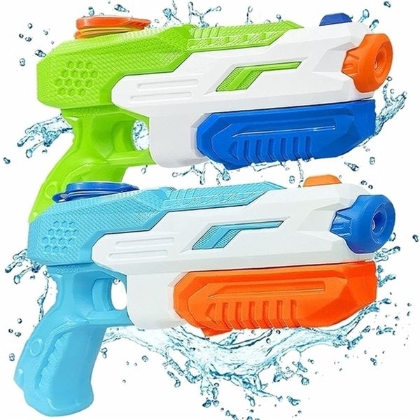 Arma Brinquedos 2 PCS Crianças Ao Ar Livre Praia Crianças Verão Água Beira Mar Natatorium Quadrado Drifting Pistola Squirt 600ml 220826