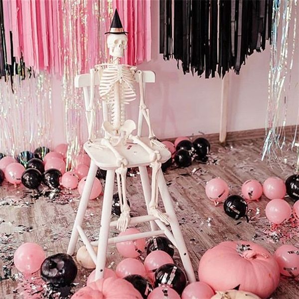 Outros suprimentos de festa de evento 1 Conjunto de esqueleto humano de Halloween modelo de esqueleto artificial Aprendizagem de Halloween decoração de decoração de arte esboço 220829