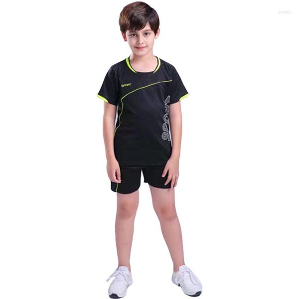 Koşu Setleri Çocuk Futbol Formaları Erkek Kızlar Kısa Kollu Gençlik Çocuklar Yaz Eğitim Takım Üniformalar Hızlı kuru futbol takım elbise