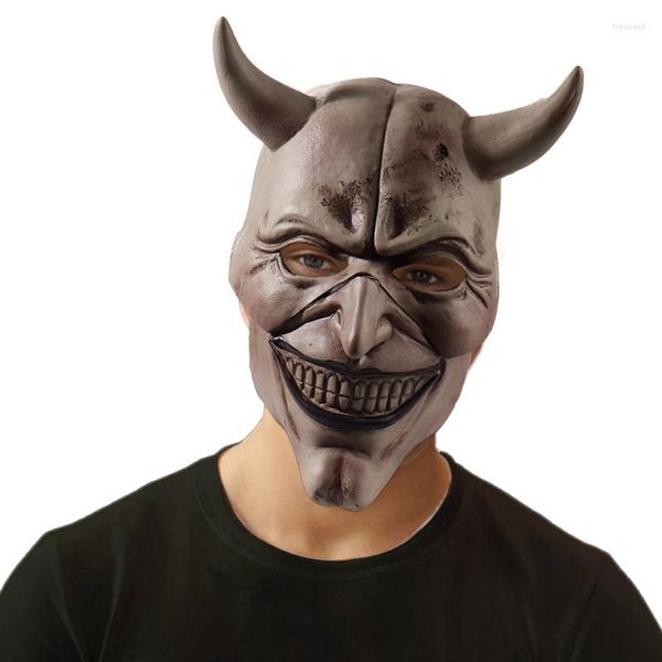 Parti Maskeleri Siyah Telefon Grabber Mask Cosplay Anime Film Cadılar Bayramı Kostümleri Aksesuar Karnaval Hayvan Boynuzları Sahne