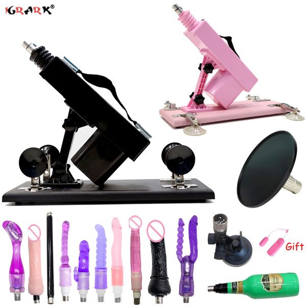 Articoli di bellezza Allegati Giocattoli per macchina sexy Adulti Vibratore femminile automatico Donne Grande dildo Cazzo Pene Masturbazione Tazza Pistola di pompaggio