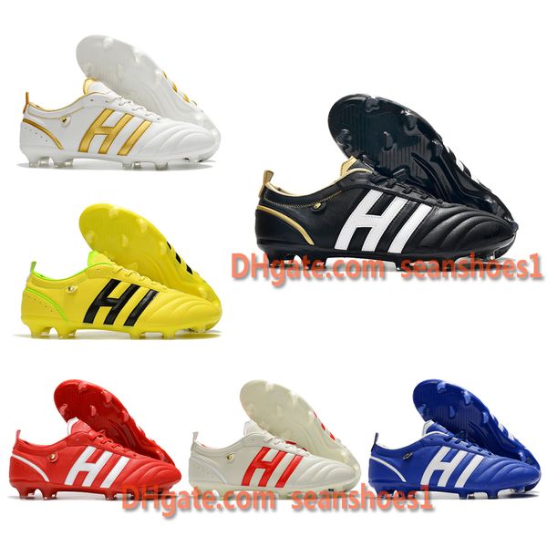 Подарочная сумка Adipure FG Mens Soccer Boots Белый желтый красное золото синие черные классические ретро -футбольные туфли на открытые твердые молочные мягкие кожа