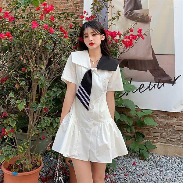 Roupas Define uniformes escolares de estilo da faculdade para meninas marinheiro de marinheiro preto branco elegante feminino japonês trajes de cosplay kawaii marinha