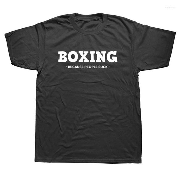 Magliette da uomo Divertenti Boxe Sarcastico Novità Grafica Cotone Streetwear Manica corta Regali di compleanno T-shirt stile estivo Abbigliamento uomo