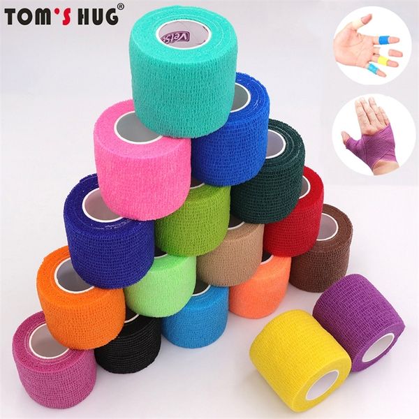 Handgelenksunterstützung 18 Farben Buntes Athletic Wrap Tape Selbstkleber elastischer Verband Elastoplast Sportschutz Kniefinger Knöchel Palm Schulter 220830