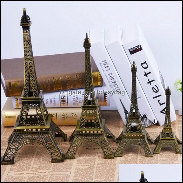 Декоративные объекты статуэтки декоративные объекты статуи 5-13 см Бронзовая парижская башня металлических ремесел Статуэтка модель H Bdesybag DHVTQ