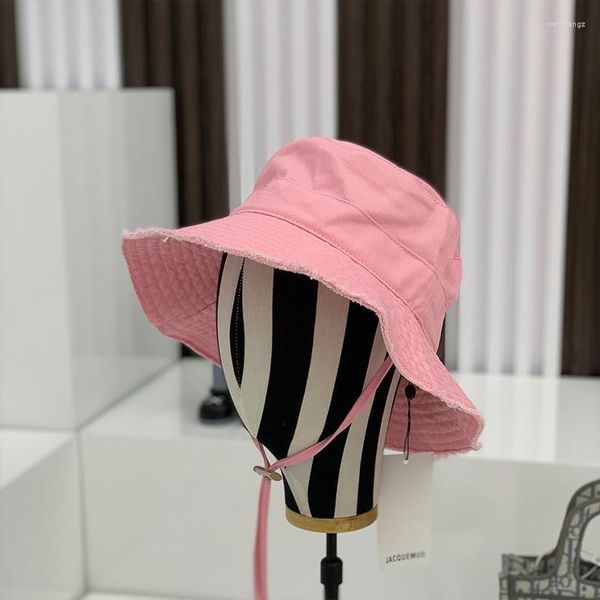 Bola bonés luxo feminino balde chapéu moda bob francês mulheres balde designer cor brilhante letra correta durante todo o mês viagem fofo
