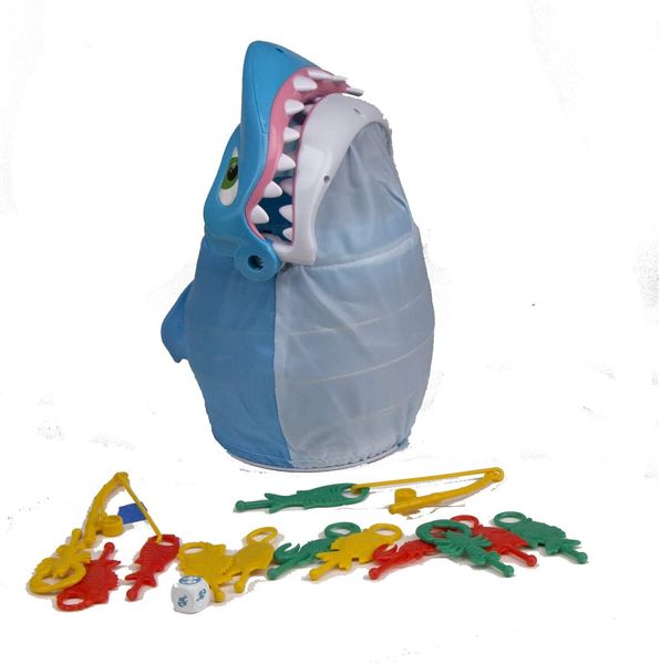 Novidade Happy Shark Game Toys Roll the Die and Fish for Colorful Sea Creaturas antes do jogo de picadas de tubarão