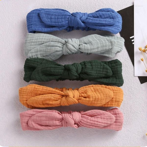 Accessori per capelli 1pc fascia elastica per bambini in cotone dolce colore caramella fasce per arco per ragazze morbido turbante per orecchie per bambini