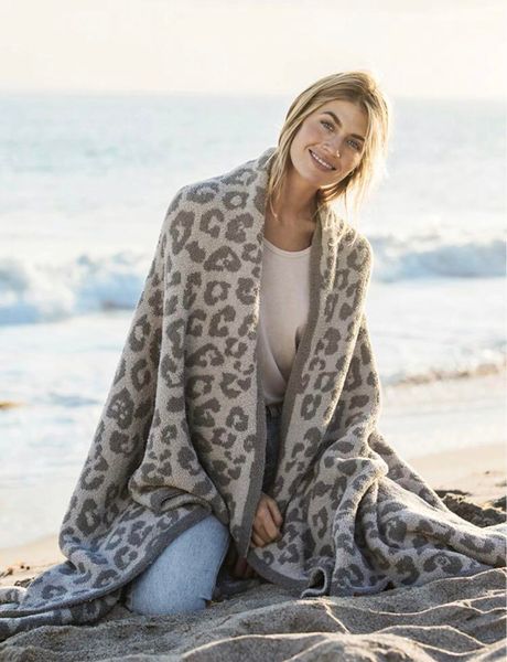 Cobertores Compare com itens semelhantes delicados com estampa de leopardo com malha