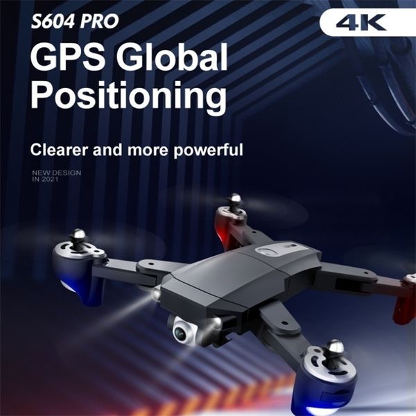Intelligent Uav S604 PRO Drone GPS Posizionamento globale 4K Pografia aerea Videocamera HD 5G Video WIFI APP RC Elicottero Quadcopter Regalo per adulti 220830