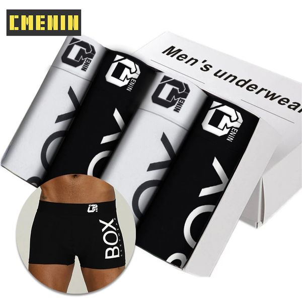 Underpants CMenin 4PCS Man Boxershorts Baumwollmänner Boxer Männlich atmungsaktiv