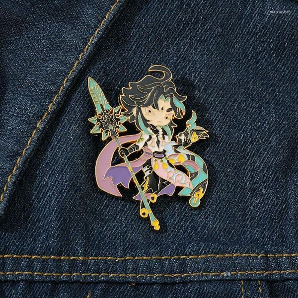 Broches Game Genshin Impact Personagem Xiao Anime Broooch