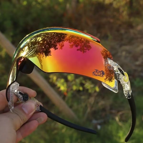 Hochwertige Outdoor-Brille, Radfahren, Sonnenbrille, Objektiv, Sport, Herren, Damen, Brille, Rennrad, Fahrrad, Damenbrille, Tour de France, Gedenkausgabe, mit Boxenetui