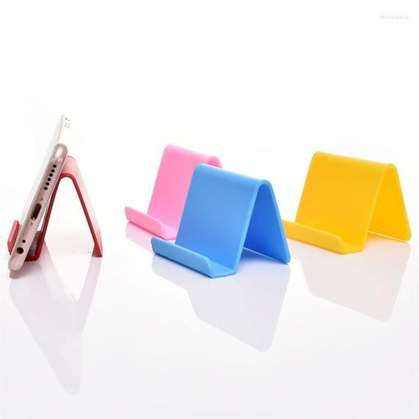 Haken Kunststoff Candy Farbe Handy Halter Zubehör Tragbare Desktop Stand Tisch Praktische Halterung Haushalt