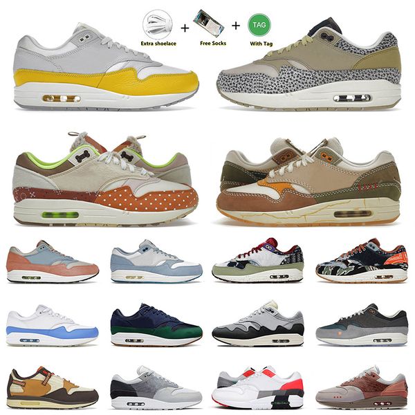 nike air max 1 airmax 87 Scarpe sportive da corsa 2022 di alta qualità Clot Kiss Of Death Baroque Brown Wheat Amsterdam University Blue Trainers Sneakers