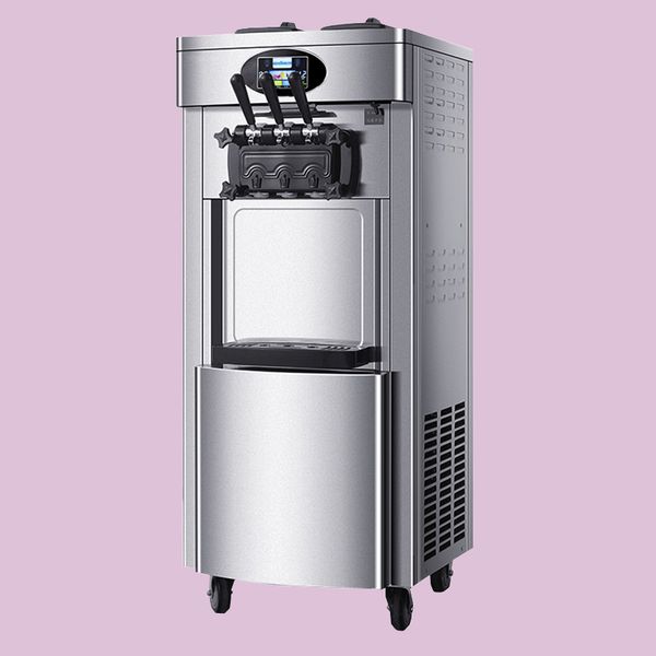 Distributore automatico di cono dolce tricolore per sorbetti commerciali Soft Serve Ice Cream Maker Machine