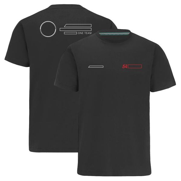 F1 oficial mesmo estilo equipe uniforme verão nova série de corrida esportes camiseta casual de manga curta motorista