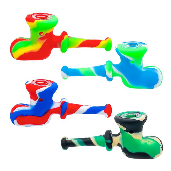 BOOT SHOPE SILICONE TIPA FUMO FUMO ACESSÓRIO DO TUBOS MANEIROS COM BONGOS DE ÁGUA DA TAGA DE VIDRO DAB PLIGS