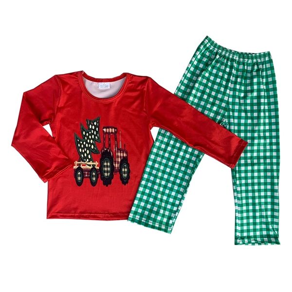 Ocas￵es especiais boutique infantil roupas de natal rastrear cal￧as xadrez de roupas para meninos