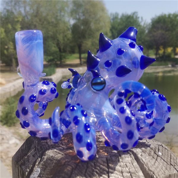 CCG Glass Water Bong Narghilè Octopus Dab Rig Bubbler Percolater 14.4mm giunto femmina per regalo di fumo Chrimas Bang Tubi fatti a mano di alta qualità