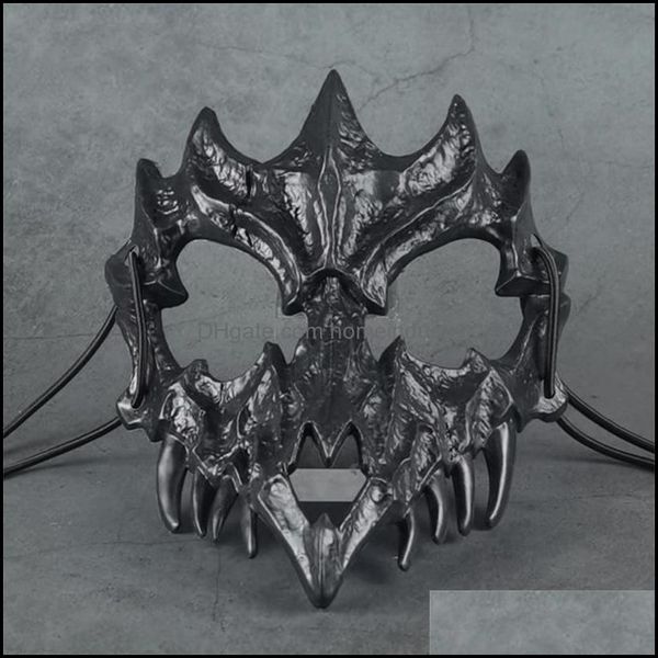 Партийные маски для вечеринки маски маски длинные зубы демон самурай костяной кость волка дракон дикий тигр 220823 Доставка капля 2021 Дома