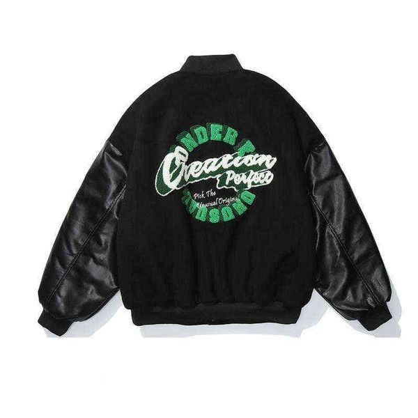 Женские куртки 2022 Hiphop Goth Varsity Bomber Cyber ​​y2k Куртка Женская весна бейсбольная базовая базовая джаке