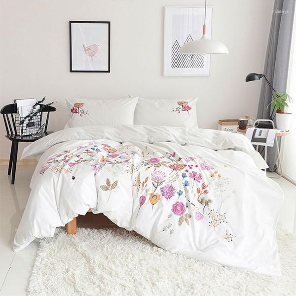 Bedding Define Fashion Pure Cottle Cilt Capa única Bordado de 4 peças Double Full Fall and Winter