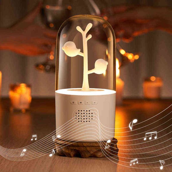 Tragbare Lautsprecher, intelligente, energiesparende, romantische, bunte LED-Musik-Nachtlicht-Lautsprecher für Zimmer, Büro, Nachttisch, Ornament, Weihnachtsgeschenke, T220831