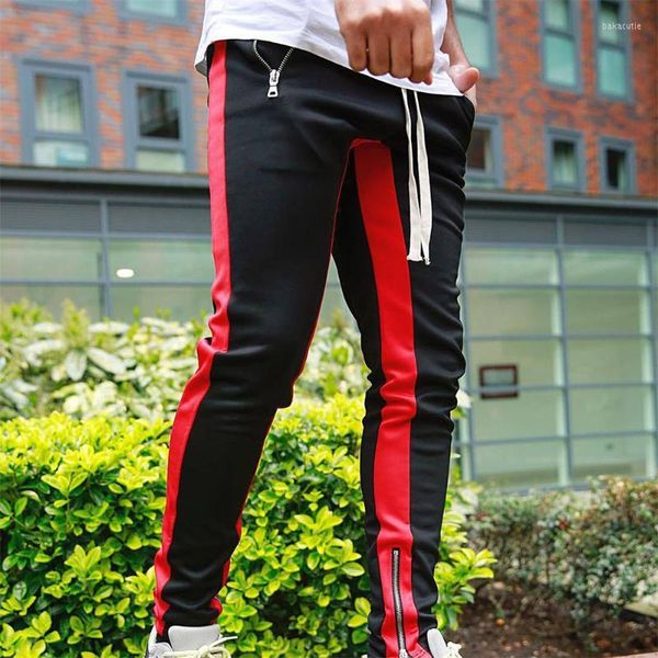 Erkekler Pantolon Hip Hop Erkekler Joggers Sıradan Fitness Erkek Spor Giyim Takip Dipleri Sıska Sweatpants Pantolonlar Siyah Spor Salonu Pantolon Pantolon