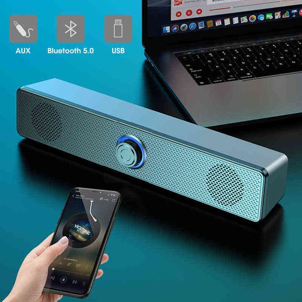 Alto -falantes portáteis Sistema de som de home theater Bluetooth alto -falante USB Aux 3,5mm de água com fio de água com fio de computação de computadores para a caixa de som TV Subwoofer T220831