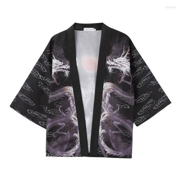 Herrenpullover Hauspullover Mode Herren Kimono Cardigan Top Übergroße Hemden Muster Bedrucktes Hemd Zopfmuster Strickjacken für Männer