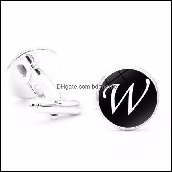 Cuff links letra inglesa CUFF LINK A-Z Links camisas de abotoadia