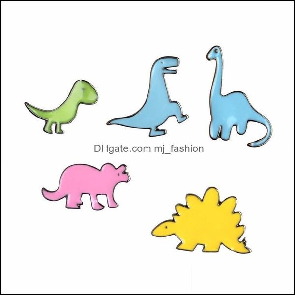 Spille Spille Simpatico dinosauro Spilla Giallo Spinosaurus Dinosauri Smalto Spilla Distintivo Zaino Colletto della camicia Decor Donna M Mjfashion Dhjuk