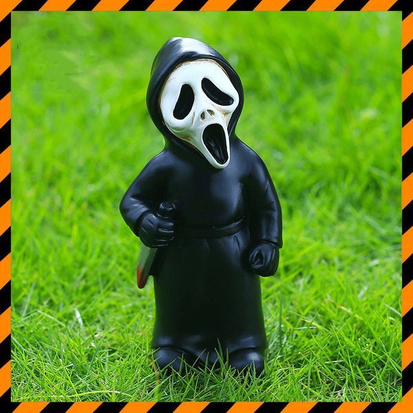 Outros festivos de festas suprimentoshalloween Horror Grim Reaper Ornament Decoration Holiday Resin Craft Fear