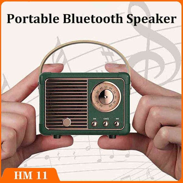 Alto -falantes portáteis YouPin Wireless Bluetooth Speaker Subwoofer Retro Outdoor USB FM Laptop Speaker à prova d'água Mini alto -falante T220831