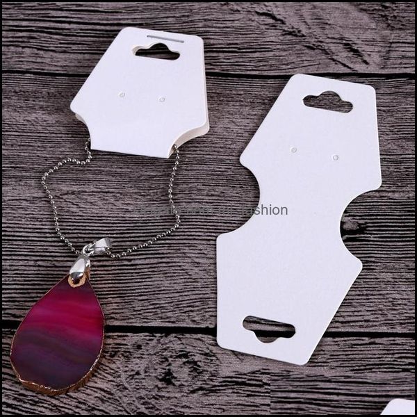 Tag Cartellini dei prezzi Carta 16 Stile Nero/Bianco/Kraft Orecchino a bottone Collana di carte Bracciale di diverse dimensioni Hang Tag Gioielli Displ Mjfashion Dh8Fq