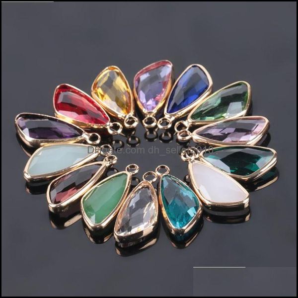 Charms Bohemian Mixed-Color Faceted Glass Crystal Pingente Seeds para Lady Needlework Jewwork Jewels Made Acessorie 491 DHSELLER2010 DH6JD