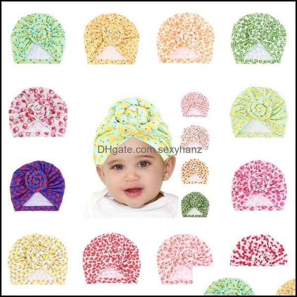 Beanie/Totenkopfkappen Indian Twist Knot Print Nachtschlafmütze Kinder Mädchen Turban Kopfbedeckung Bonnet Beanie Nightcap Slee Hat Head Wr Sexyhanz Dhu74